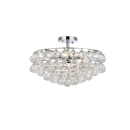 Lighting Business 18 in. Savannah Flush Mount in Chrome LI2952304